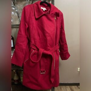 Red wool Michael Kors coat. Gently used. Purchased brand new at Macys 2 yrs ago.
